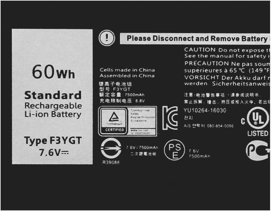 Batteries compatibles dell F3YGT